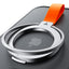 TORRAS Metal Ring Holder & Kickstand - MagSafe Kompatibel - Sølv / Orange