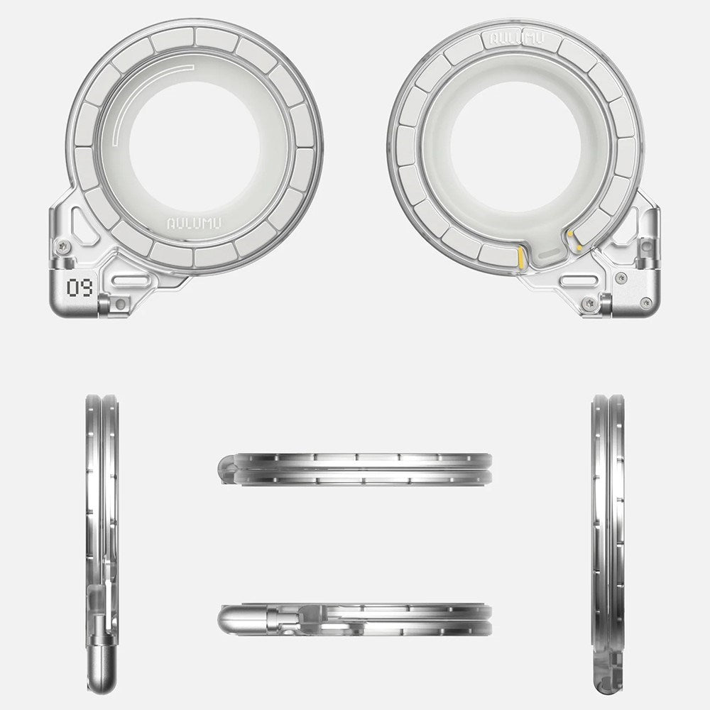 AULUMU Magnetisk 360° Roterende Mobilholder m. Z-Akse - MagSafe Kompatibel - Hvid