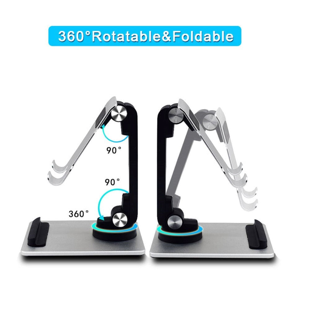Roterbar Aluminium Stander Til Mobil / Tablet - Space Grey