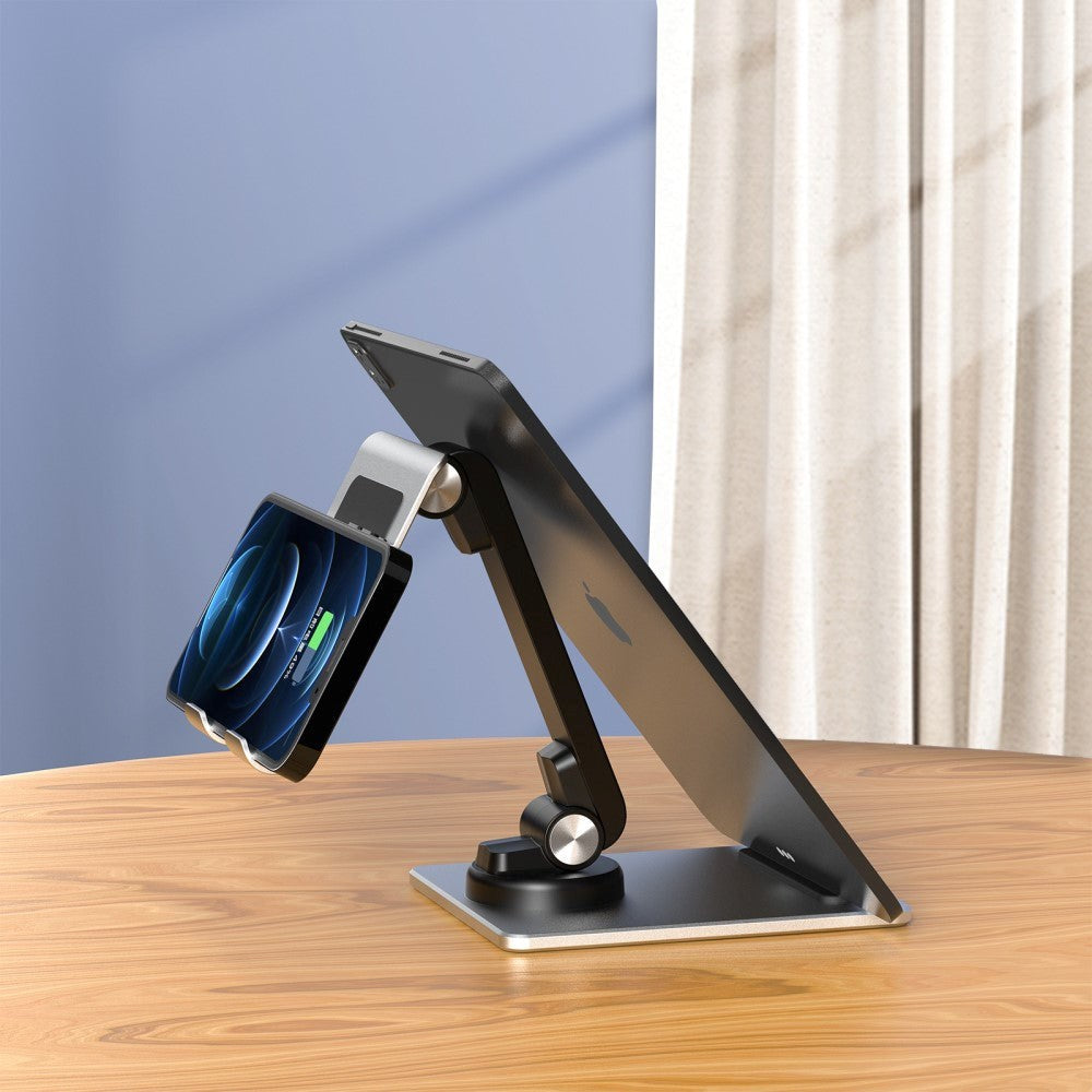 Roterbar Aluminium Stander Til Mobil / Tablet - Space Grey