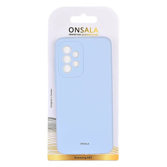 Samsung Galaxy A03 Onsala Collection Liquid Silikone Cover - Light Blue