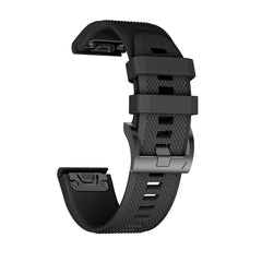 Universal Garmin 22mm QuickFit Rem Tech-Protect Smooth Silikone Rem - Sort
