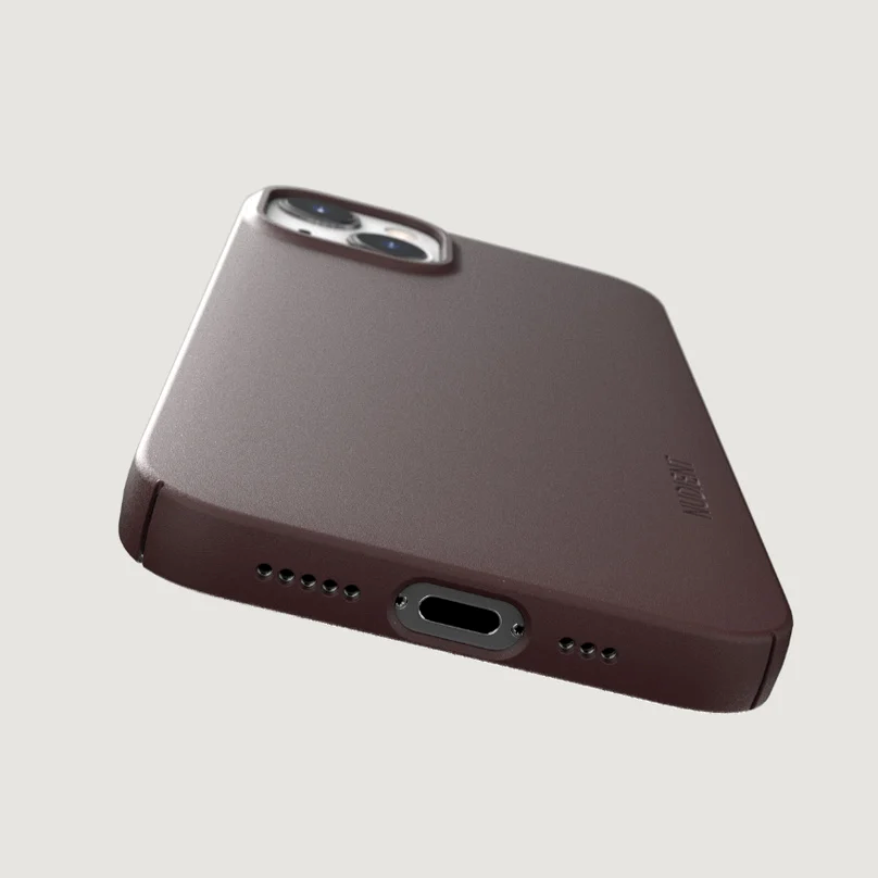 Nudient Thin Case V3 iPhone 13 Cover - Sangria Red