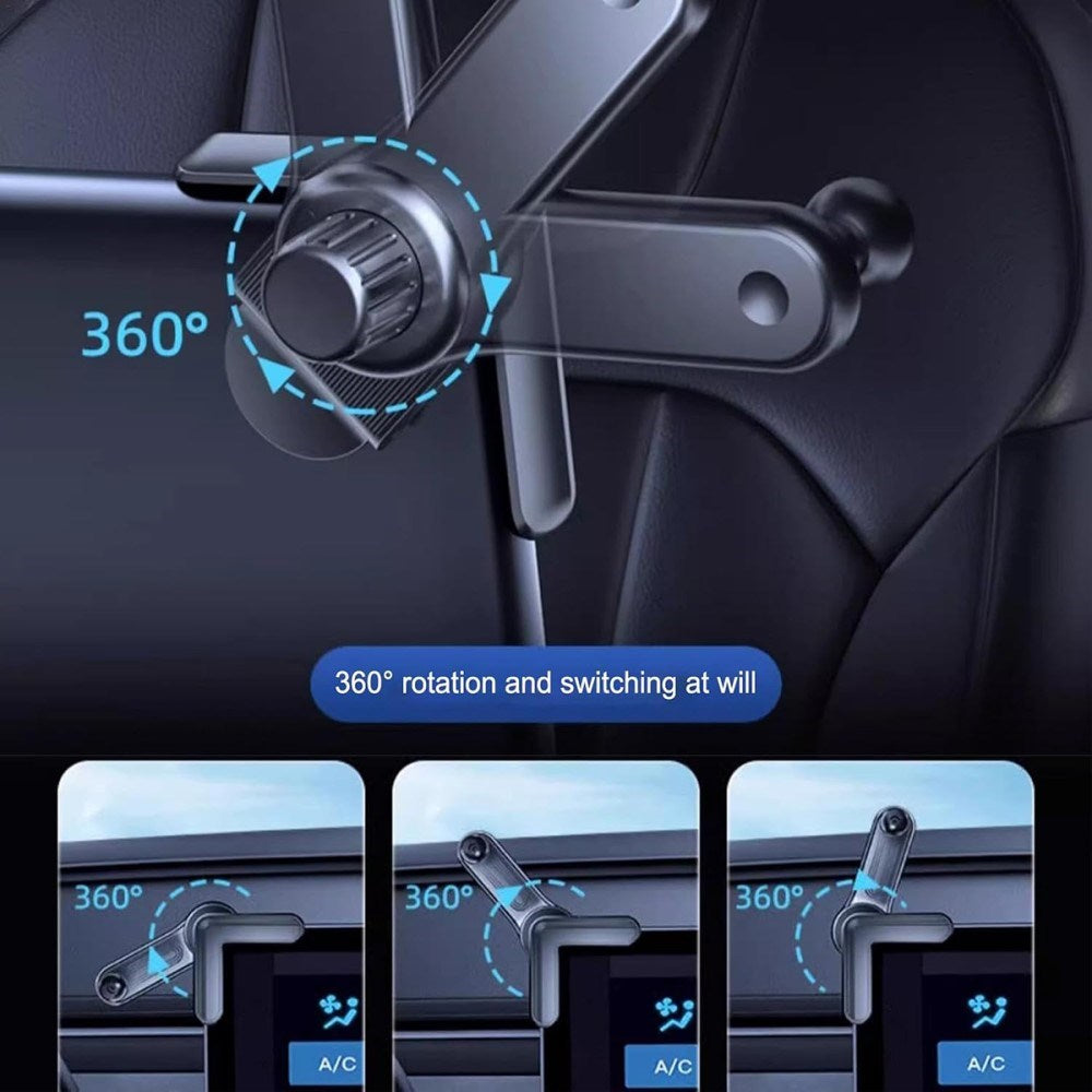 Fjedret Mobilholder - Tesla Model 3 / Model Y (2020-22) - Display - Sort