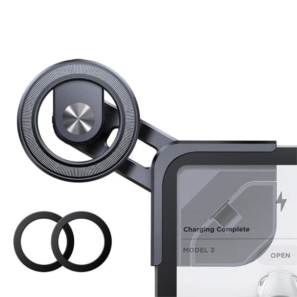 Tesla Model 3 / Model Y Magnetisk Mobilholder til Tesla Touchskærme - Sort