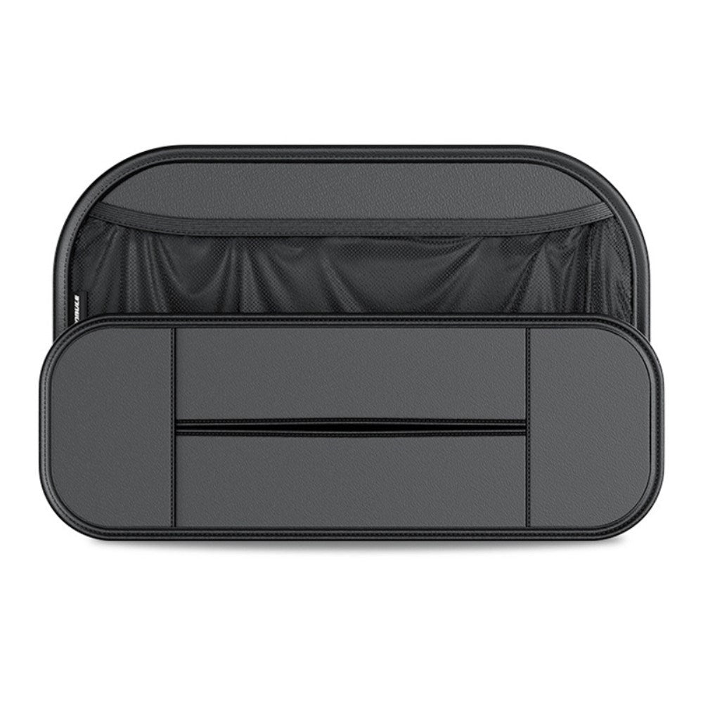Bagsæde Kunstlæder Organizer m. Smartphone Holder & Opbevaring - Sort