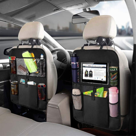 Bagsæde Organizer m. Tablet Holder & Opbevaring - Sort