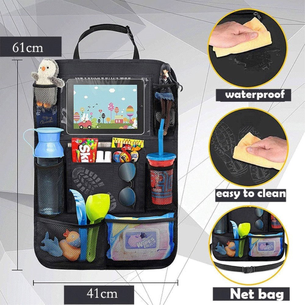 Bagsæde Organizer m. Tablet Holder - Sort