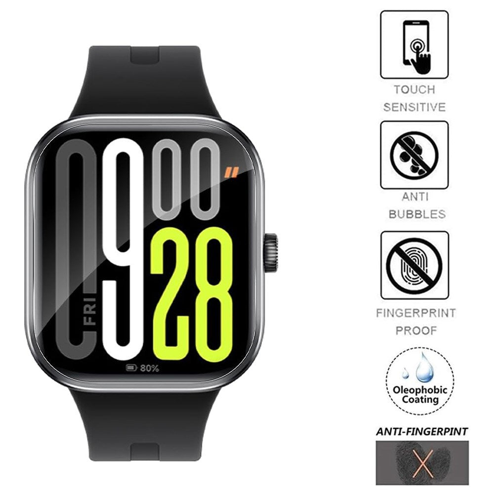 Xiaomi Redmi Watch 5 Skærmbeskyttelsesfilm - 3 stk. - Gennemsigtig
