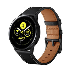 Universal Smartwatch Læder Rem (20mm) - Sort / Brun