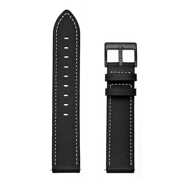 Universal Smartwatch Læder Rem (20mm) - Sort / Brun