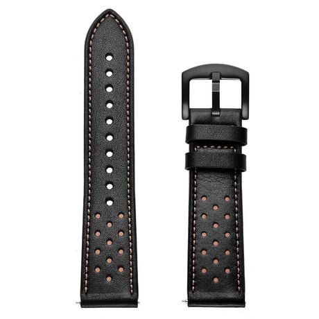 Smartwatch Universal Læder Rem (22mm) - Sort / Brun