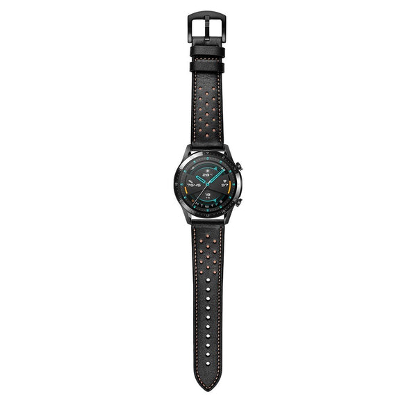Smartwatch Universal Læder Rem (22mm) - Sort / Brun