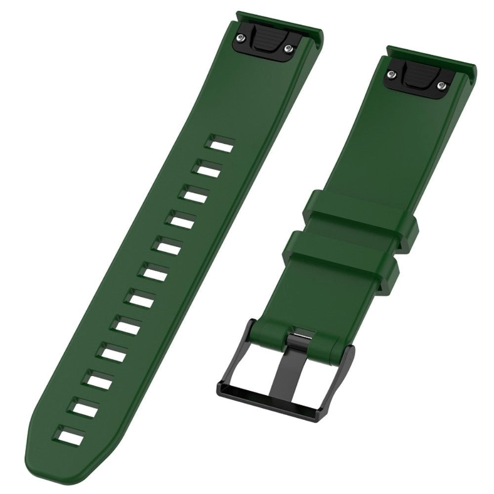 Universal Garmin Riflet Silikone 22mm QuickFit Rem - Militær Grøn
