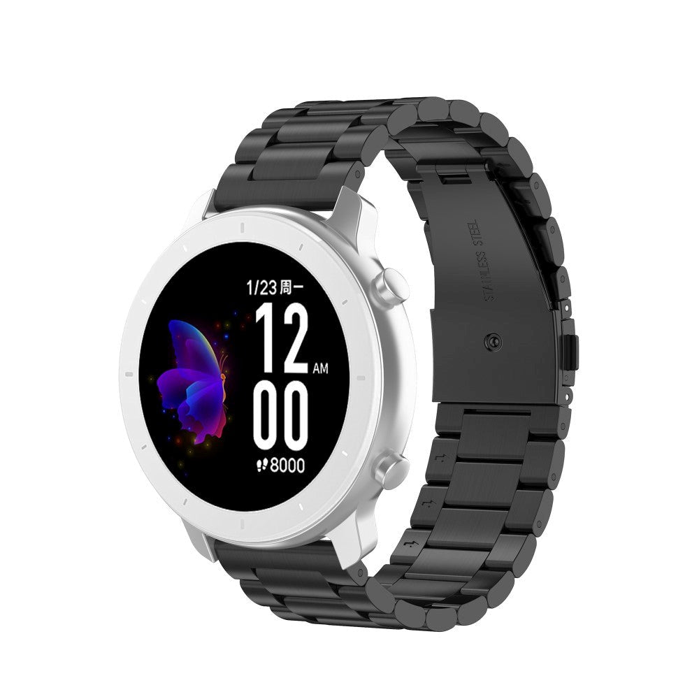 Smartwatch Rem Rustfri Stål (20mm) - Sort