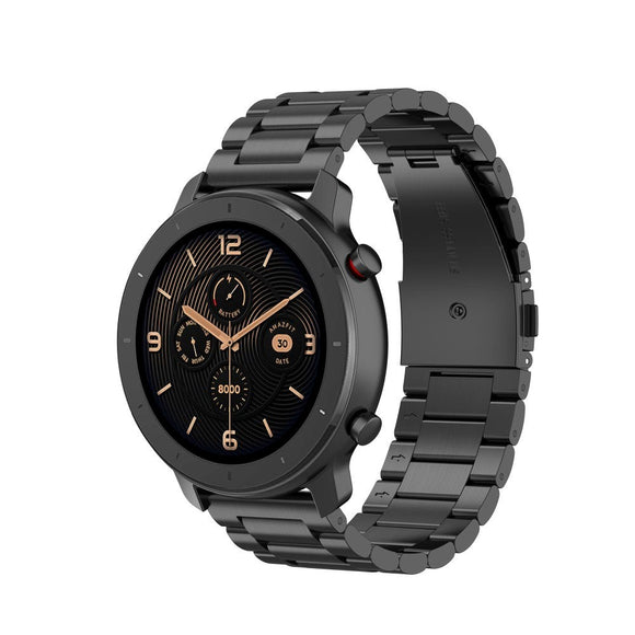 Smartwatch Rem Rustfri Stål (22mm) - Sort