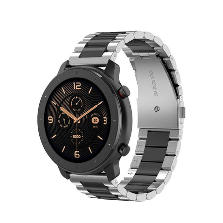 Smartwatch Rem Rustfri Stål (22mm) - Sølv / Sort