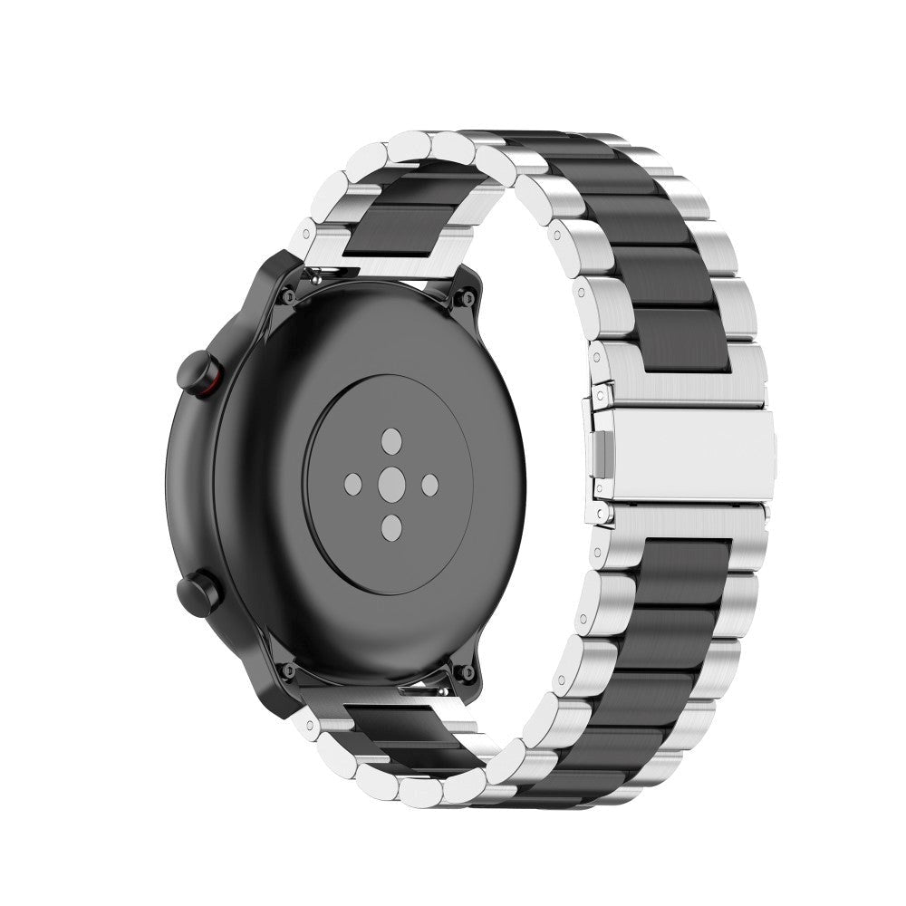 Smartwatch Rem Rustfri Stål (22mm) - Sølv / Sort