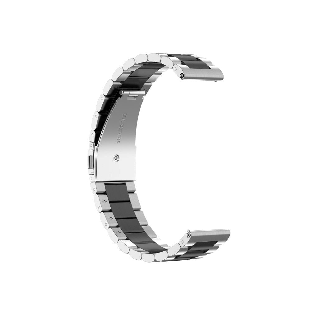 Smartwatch Rem Rustfri Stål (22mm) - Sølv / Sort