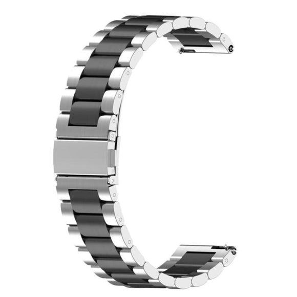 Smartwatch Rem Rustfri Stål (22mm) - Sølv / Sort