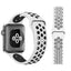 Apple Watch (38/40/SE/41/42mm) To-Farvet Silikone Rem - Hvid / Sort