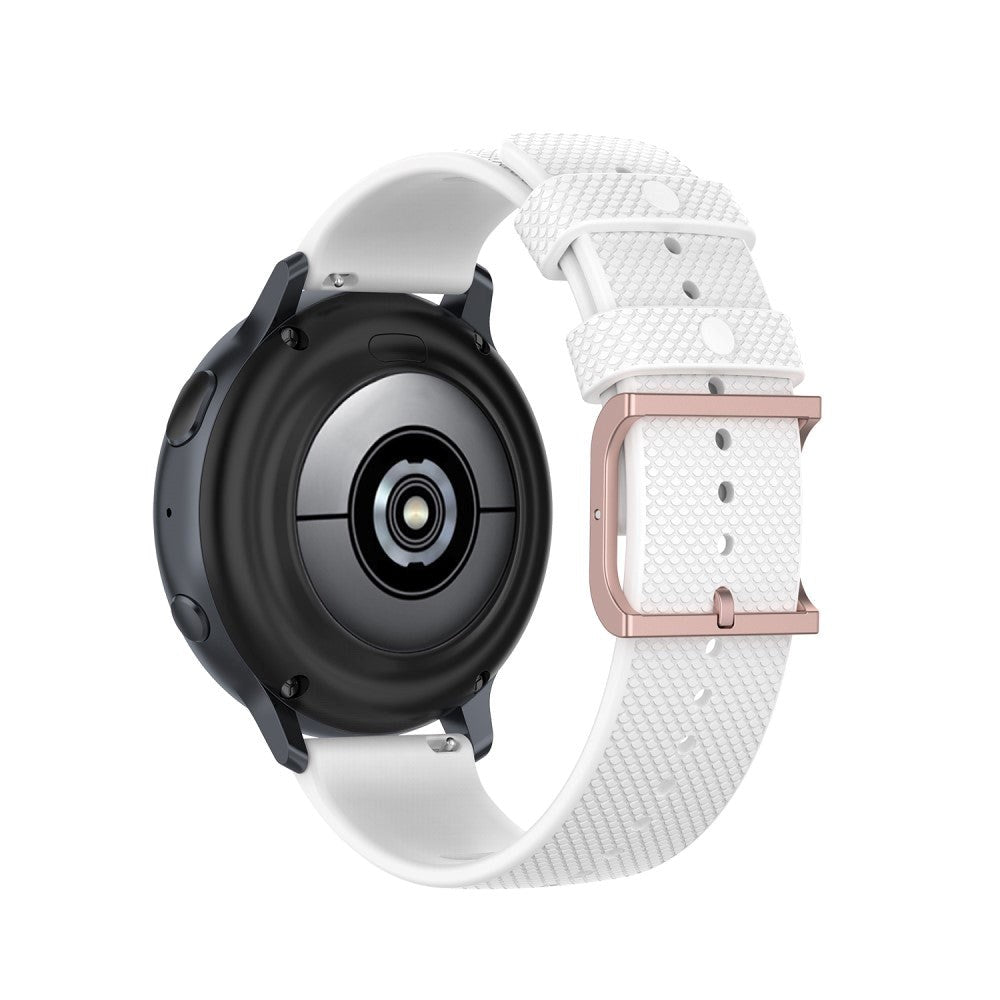 Smartwatch Silikone Rem (20mm) Prikket - Hvid / Rose Gold