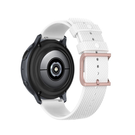 Smartwatch Silikone Rem (20mm) Prikket - Hvid / Rose Gold