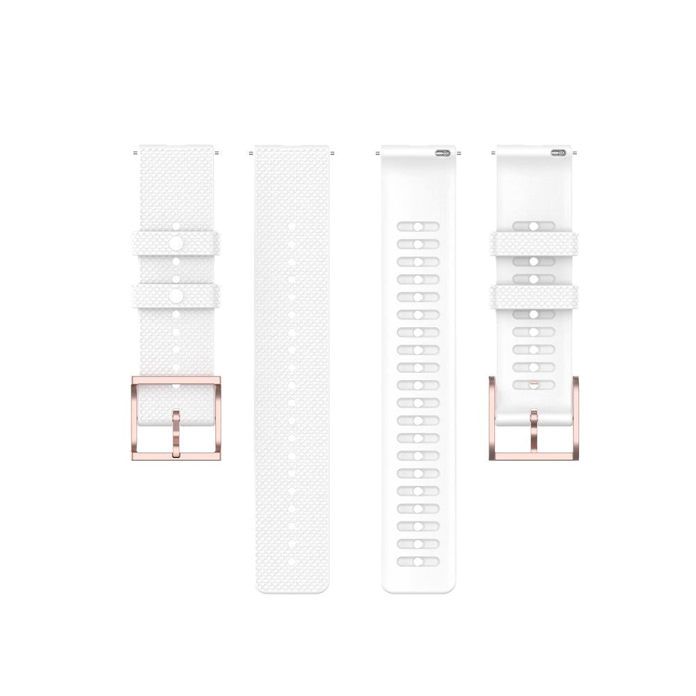 Smartwatch Silikone Rem (20mm) Prikket - Hvid / Rose Gold