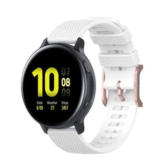 Smartwatch Silikone Rem (20mm) Prikket - Hvid / Rose Gold