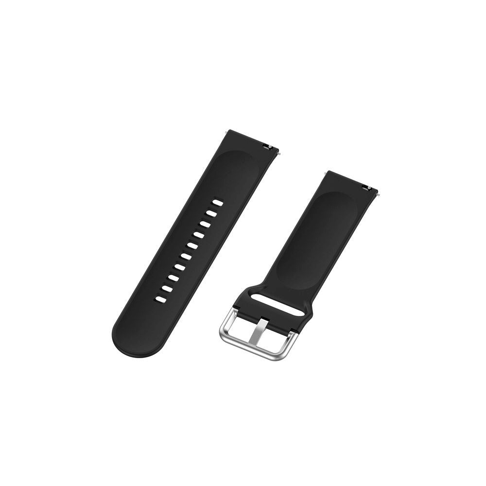 Smartwatch Buckle Silikone Rem (22mm) m. Spænde - Sort