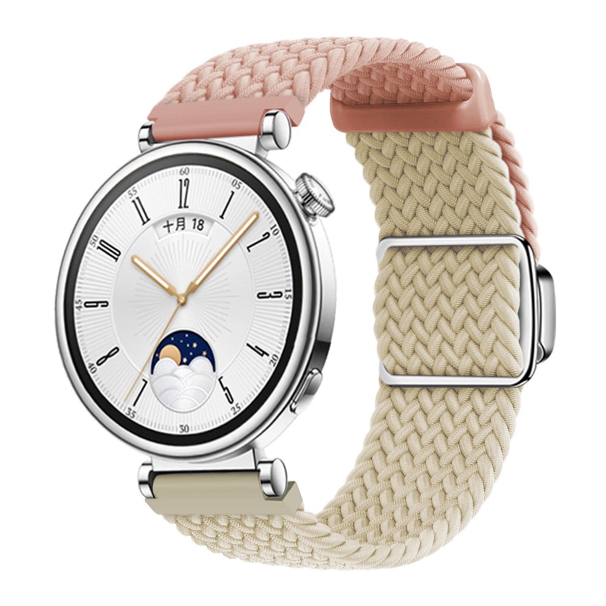 Universal 18mm EIDERWOOD Woven Urrem - Lyserød / Beige