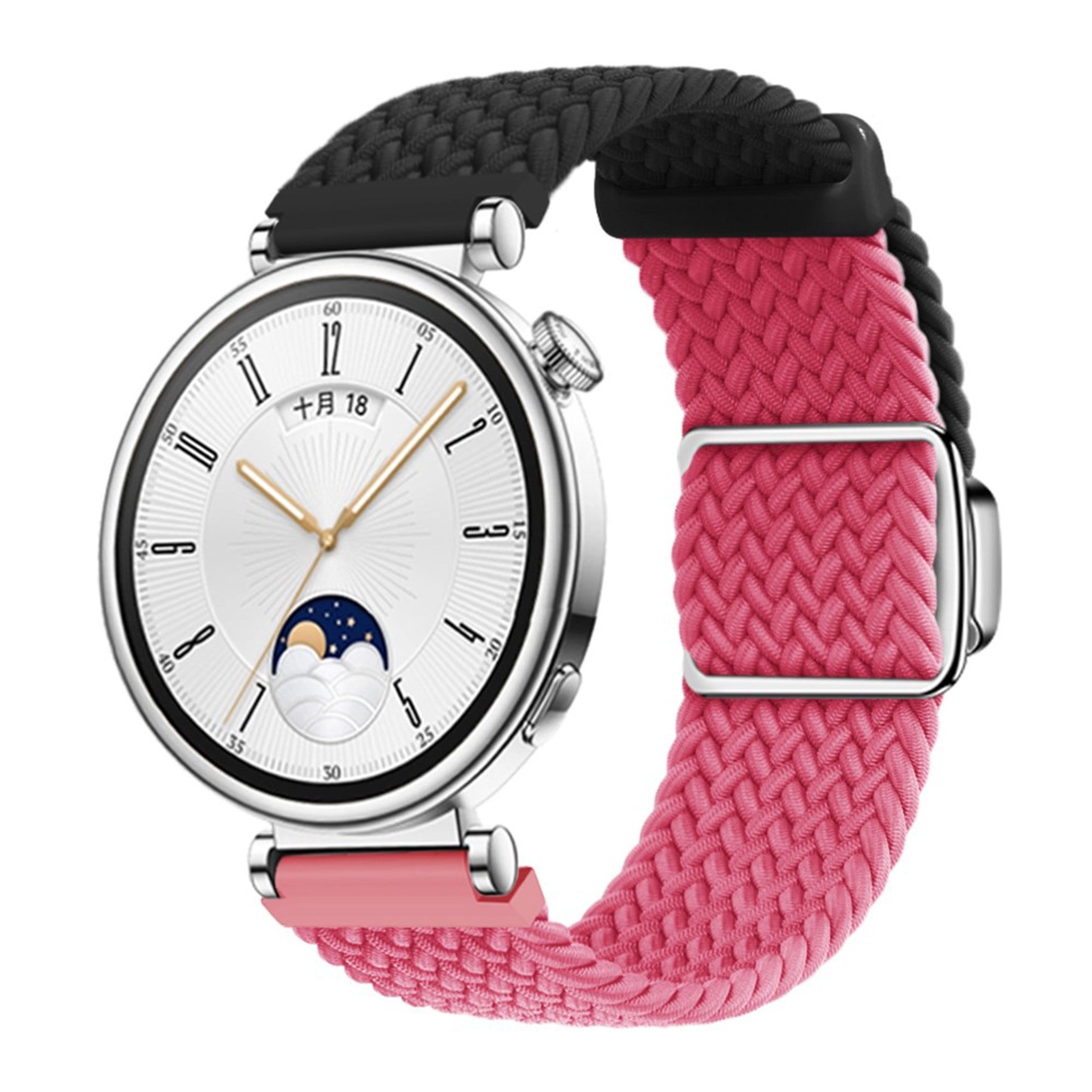 Universal 18mm EIDERWOOD Woven Urrem - Sort / Pink