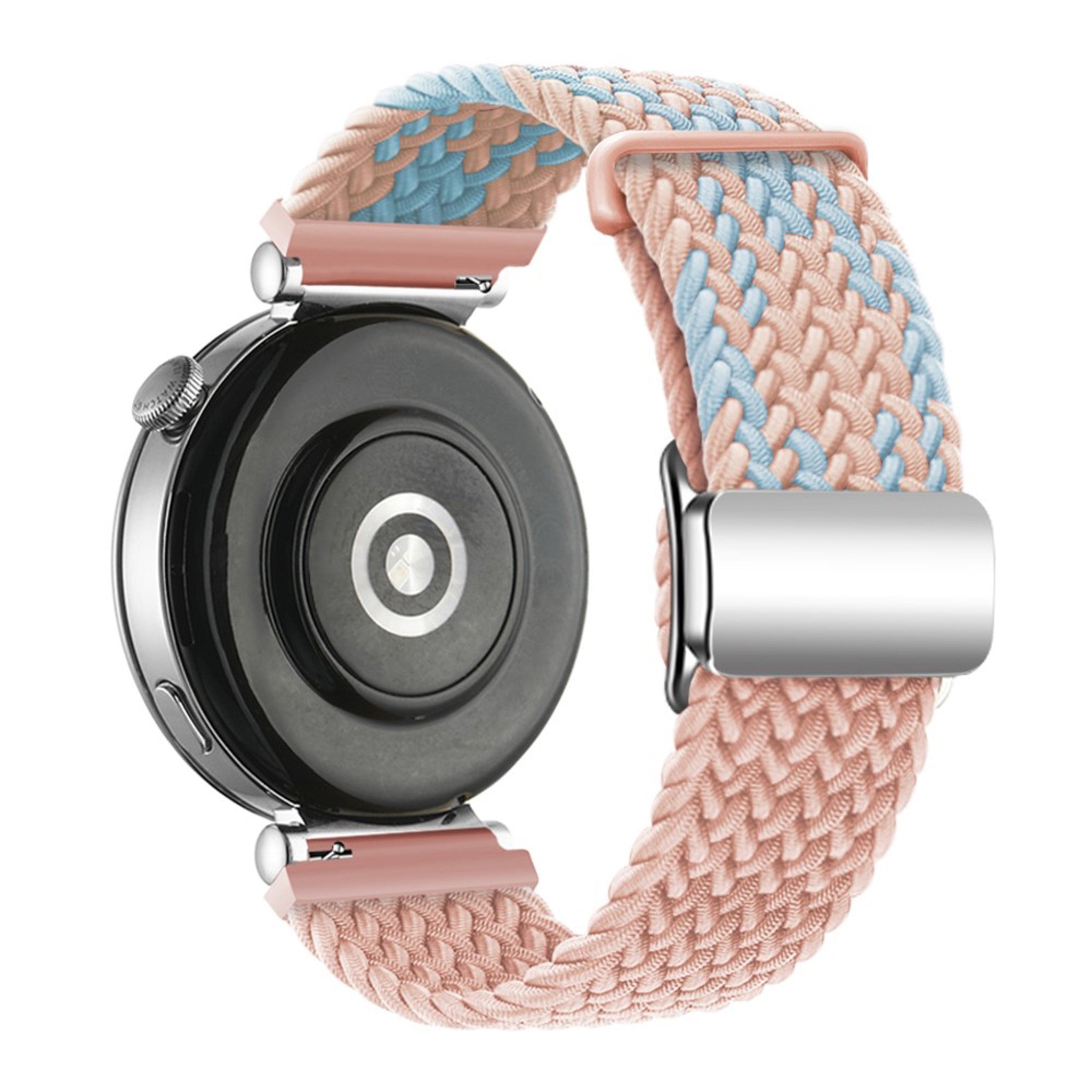 Universal 18mm EIDERWOOD Woven Urrem - Lyserød / Blå