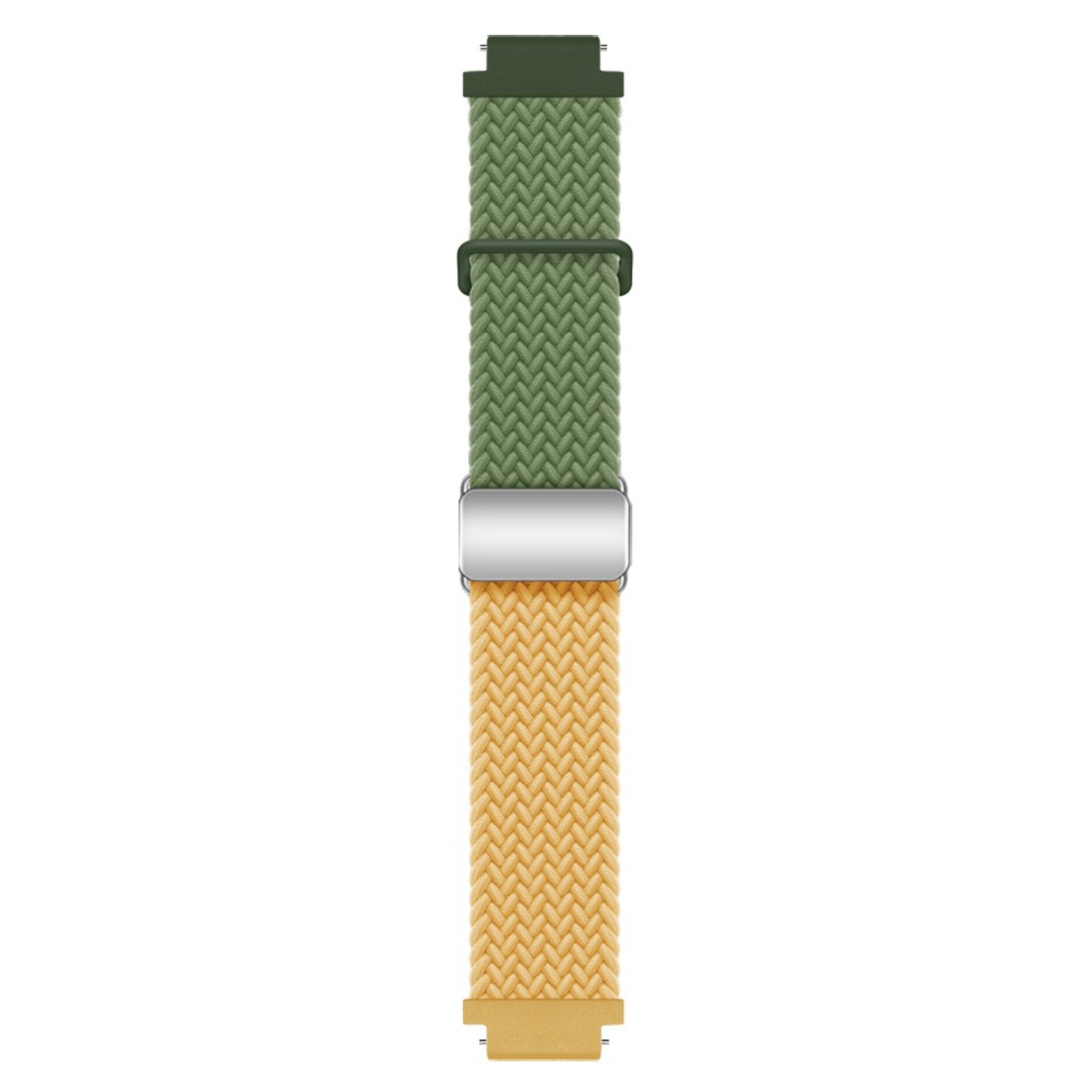 Universal 18mm EIDERWOOD Woven Urrem - Grøn / Gul