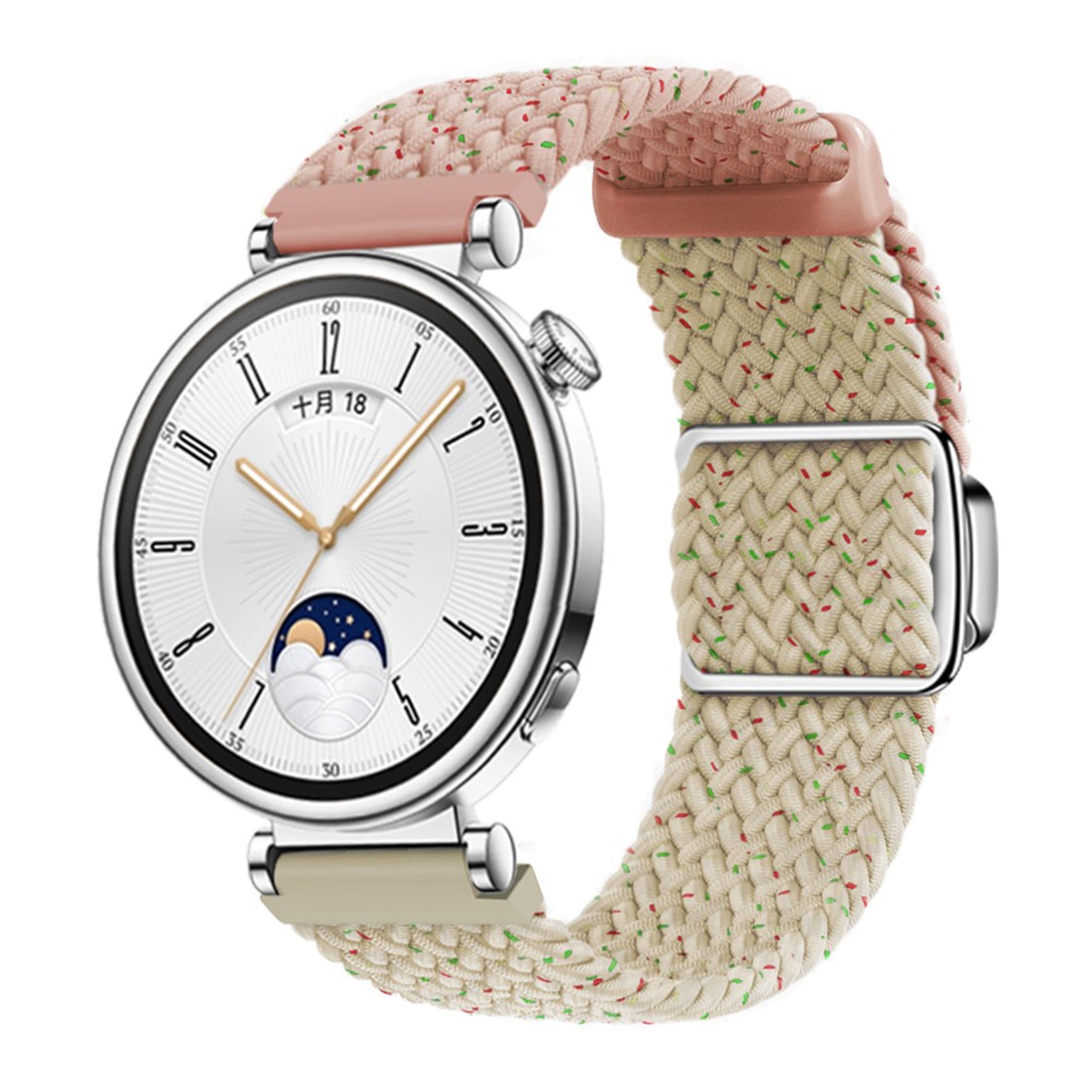 Universal 18mm EIDERWOOD Woven Urrem - Konfetti Lyserød / Beige