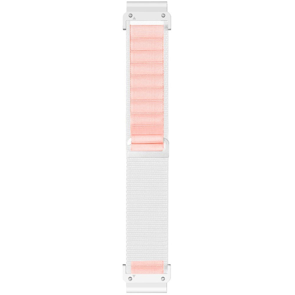 Universal Garmin 22mm QuickFit EIDERWOOD Nylon Rem - Hvid / Lyserød