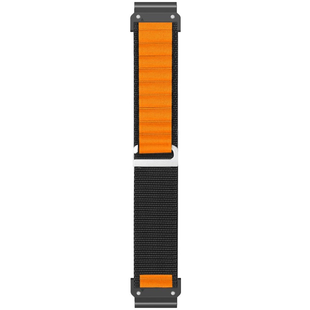 Universal Garmin 26mm Nylon Rem - Sort / Orange