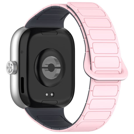 Xiaomi Smart Band 10 Pro / 9 Pro / 8 Pro Tofarvet Magnetisk Fleksibelt Plast Rem - Lyserød / Grå