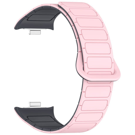 Xiaomi Smart Band 10 Pro / 9 Pro / 8 Pro Tofarvet Magnetisk Fleksibelt Plast Rem - Lyserød / Grå