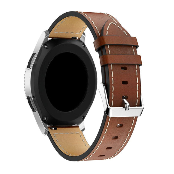 Universal Smartwatch 20mm Klassisk Læder Rem - Brun