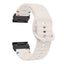 Universal Garmin 26mm QuickFit EIDERWOOD Wavy Silikone Rem - Beige