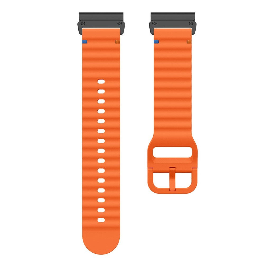 Universal Garmin 22mm QuickFit EIDERWOOD Wavy Silikone Rem - Orange
