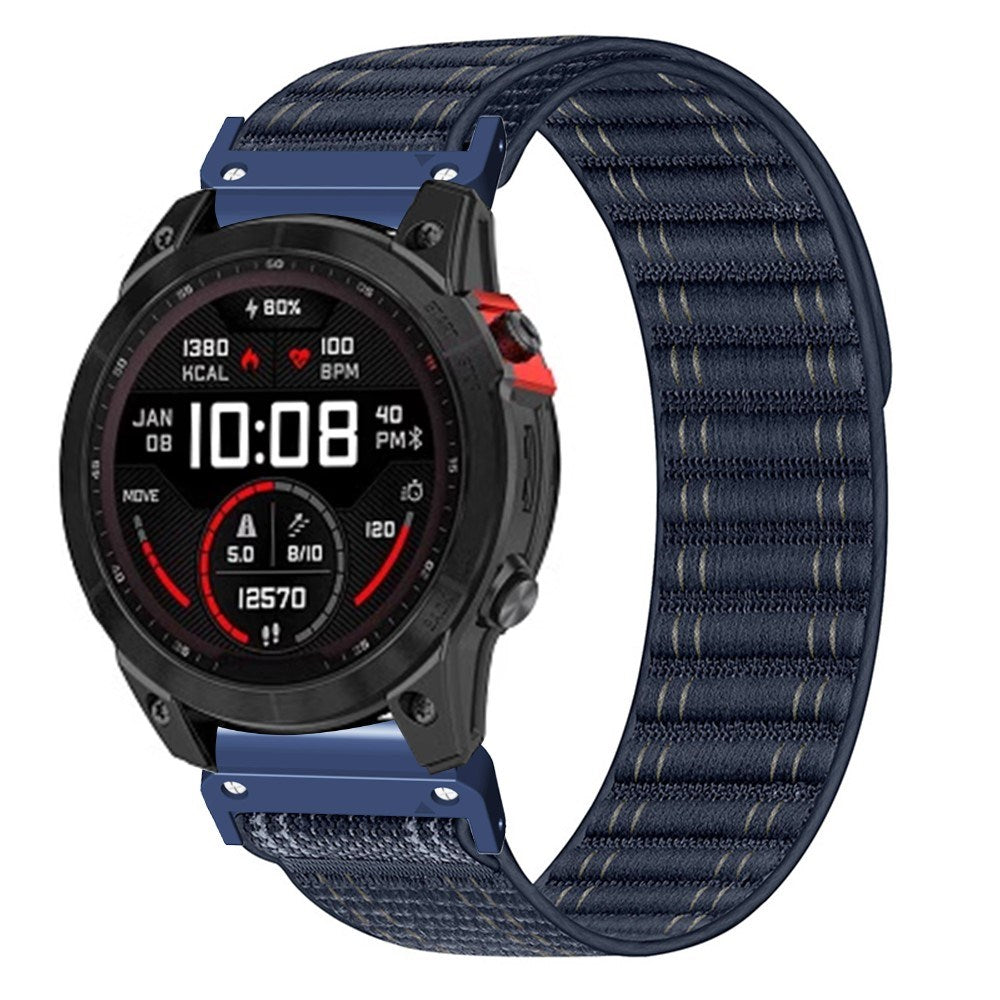 Universal Garmin 22mm QuickFit EIDERWOOD Nylon Loop Urrem - Blå