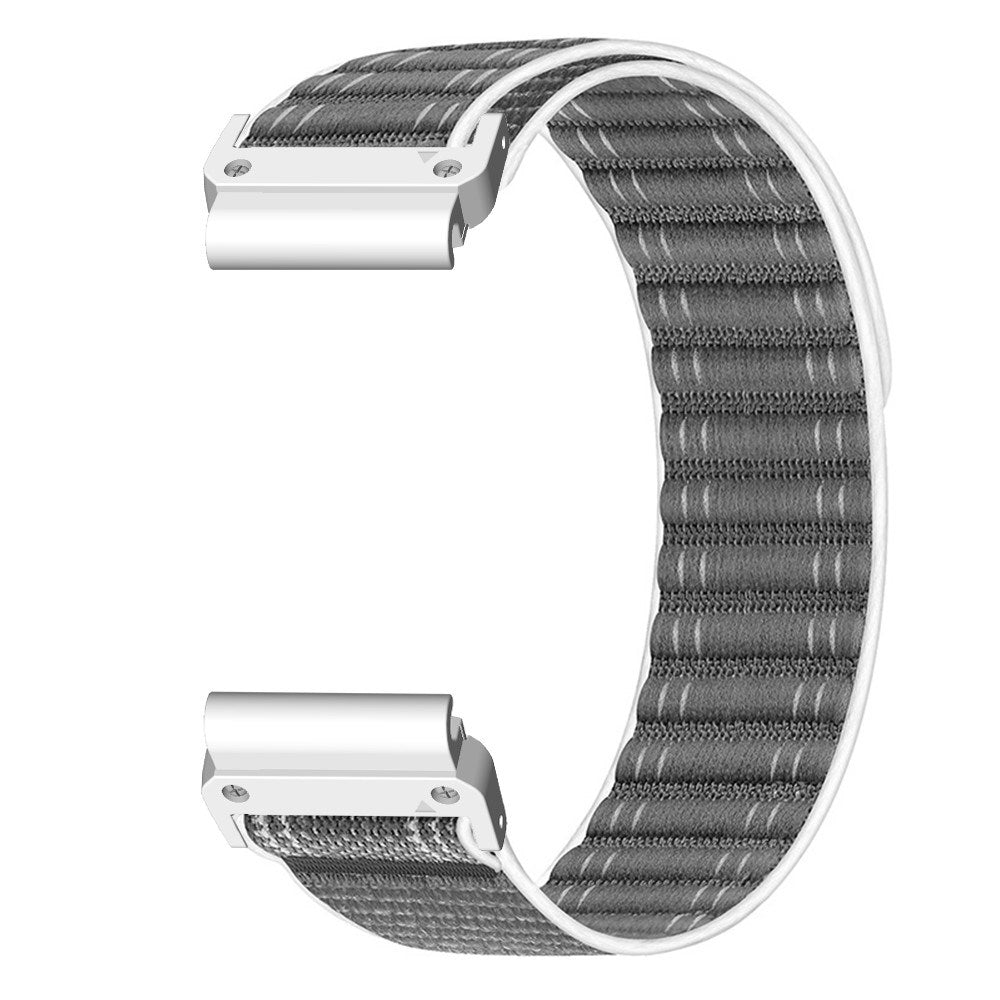 Universal Garmin 22mm QuickFit EIDERWOOD Nylon Loop Urrem - Grå