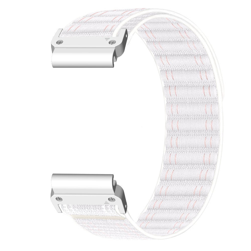 Universal Garmin 22mm QuickFit EIDERWOOD Nylon Loop Urrem - Hvid