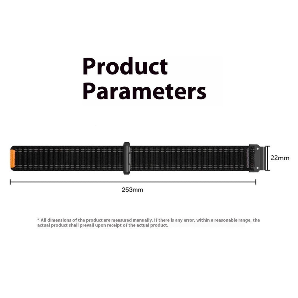 Universal Garmin 22mm QuickFit EIDERWOOD Nylon Loop Urrem - Hvid
