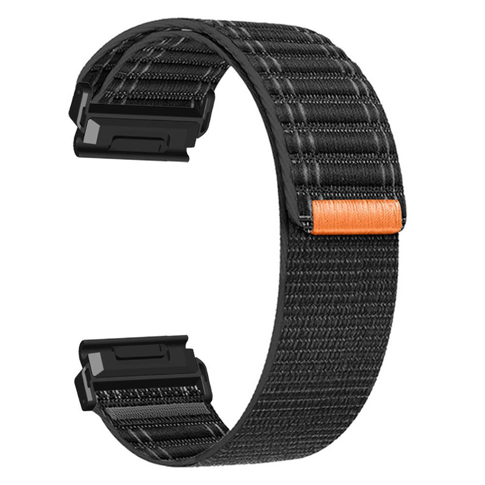 Universal Garmin 22mm QuickFit EIDERWOOD Nylon Loop Urrem - Sort