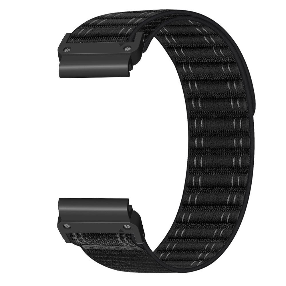 Universal Garmin 22mm QuickFit EIDERWOOD Nylon Loop Urrem - Sort
