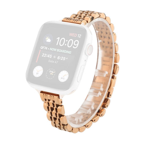 Apple Watch (38/40/SE/41/42mm) Rustfri Stål Rem - Rose Gold