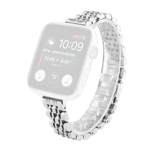 Apple Watch (38/40/SE/41/42mm) Rustfri Stål Rem - Sølv
